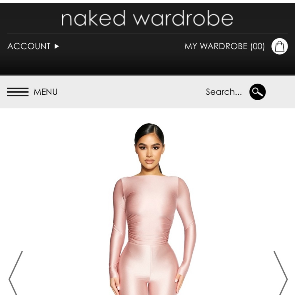 Naked wardrobe sleek top in pink